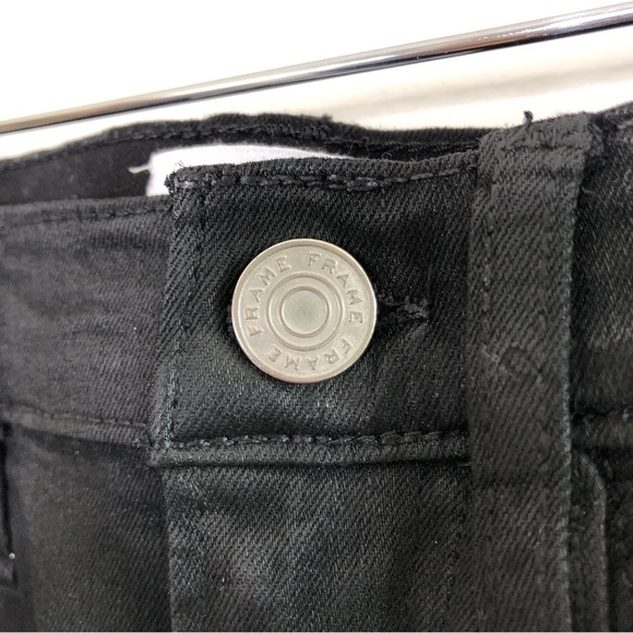 Frame Black Slit-Front Coated Midi Skirt 25 - Picture 8 of 13